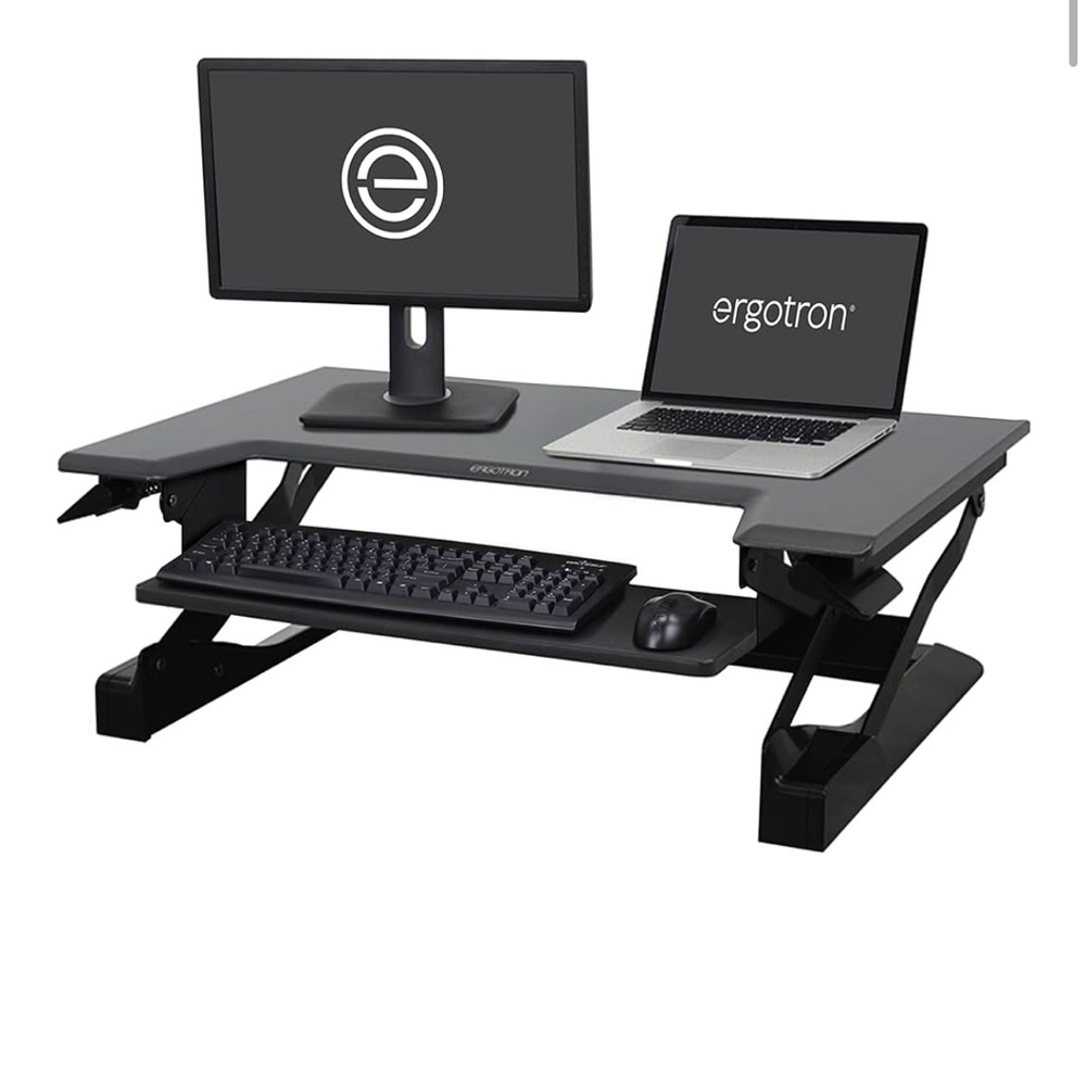 Ergotron Gray Adjustable Standing Desk Converter